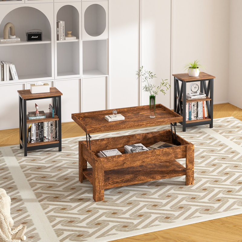 Beachcrest Home™ Amandine 3 Piece Living Room Table Set & Reviews